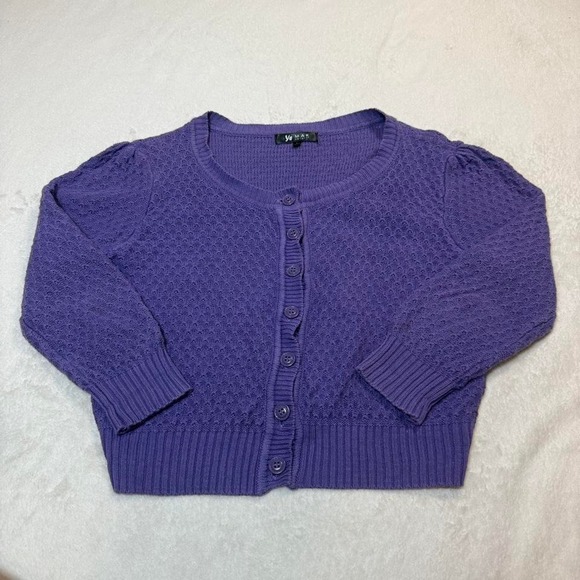 Sweaters - purple cardigan